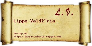 Lippe Valéria névjegykártya